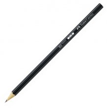 Faber-Castell Castell 1111 Lapiz de Grafito 2B - Mina Resistente a la Rotura - Cuerpo con Acabado en Negro (12 uds)
