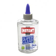 Instant Classic Super Clear Cola Transparente 266ml - Apto para Uso Infantil y/o Domestico - Sin Disolventes - Transparente (6 uds)