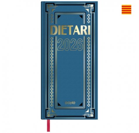 Dohe Dietario Anual Dos Tercios en Catalan - Dia Pagina - Fabricado en Geltex con Carton Contracolado - TamaÃ±o 14.5x31cm - Colores Surtidos Aleatorios