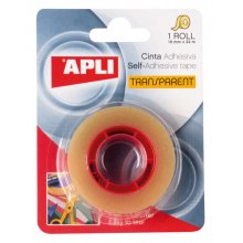 Apli Cinta Adhesiva Transparente 19mm x 33m - Resistente al Agua y a la Humedad - Facil de Cortar con las Manos - Ideal para Uso en Oficina y Hogar Transparente Apli Cinta Adhesiva Transparente 19mm x 33m - Resistente al Agua y a la Humedad - Facil de Cortar con las Manos - Ideal para Uso en Oficina y Hogar Transparente
