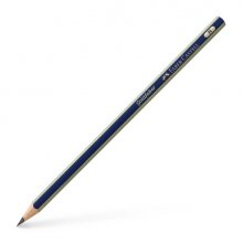 Faber-Castell Goldfaber 1221 Lapiz de Grafito H - Alta Calidad - Resistente a la Rotura - Cuerpo en Azul y Rayas Doradas (12 uds)