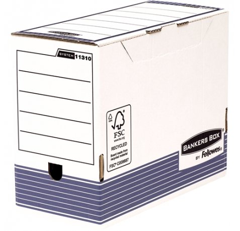 Bankers Box Caja de Archivos Tamaño A4 Fastfold - Montaje Automatico - Certificacion FSC - Dimensiones Internas 26x15x31.50cm - Dimensiones Externas 26.50x15.80x32.70cm - Lomo de 150mm