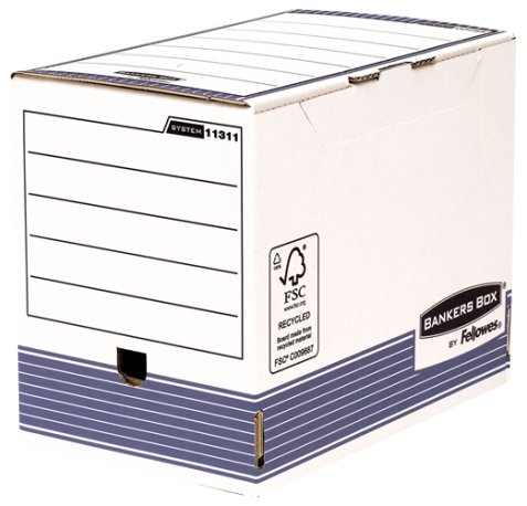Bankers Box Caja de Archivos Tamaño A4 Fastfold - Montaje Automatico - Certificacion FSC - Dimensiones Internas 26x20x31.50cm - Dimensiones Externas 26.50x20.60x32.70cm - Lomo de 200mm