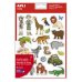 Apli Bolsa de Gomets Tematicos la Selva - 63 Gomets en 3 Hojas - Adhesivo Removible - Desarrollados con Educadores - Libre de Disolventes - Ilustraciones Divertidas - Enriquece Vocabulario - Habilidades Motoras - Coloridos (5 uds)