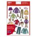 Apli Bolsa de Gomets Tematicos el Armario - 252 Gomets en 12 Hojas - Adhesivo Removible - Desarrollados con Educadores - Adhesivo Base Agua - Libre de Disolventes - Coloridos (5 uds)