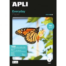 Apli Papel Fotografico Everyday A4 180gr - Acabado Brillante - 100 Hojas Apli Papel Fotografico Everyday A4 180gr - Acabado Brillante - 100 Hojas