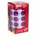 Apli Gomets Redondos Lila Ø 20mm - 59 Hojas Pretroqueladas - 1770 Gomets por Rollo - Ideal para Escuelas y Talleres Infantiles