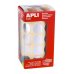Apli Gomets Redondos Plata Metalizado Ø 20mm - 59 Hojas Pretroqueladas - 1770 Gomets por Rollo - Ideal para Escuelas y Talleres Infantiles - Cumple Normas EN-71 y FSC