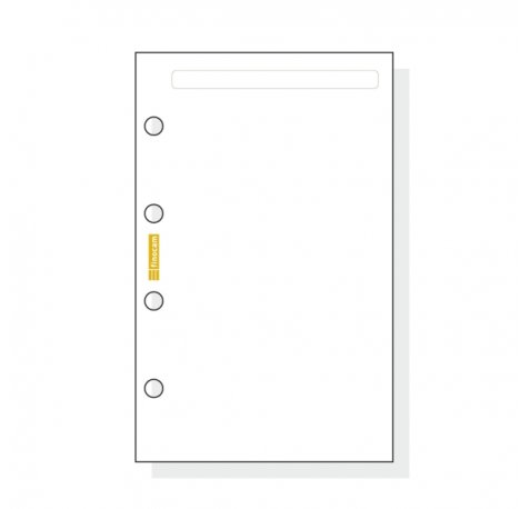 Finocam C142 Notas de Recambio para Agendas Classic - Liso - Formato 601 - 56x89x5mm - Color Blanco