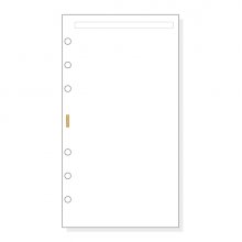 Finocam C942 Notas de Recambio para Agendas Classic - Liso - Formato 609 - 94x171x5mm - Color Blanco