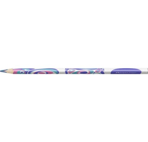Faber-Castell Fantasia Pastel Lapiz con Mina Multicolor - Cuerpo Triangular Decorado - Madera de Bosques Sostenibles (12 uds)