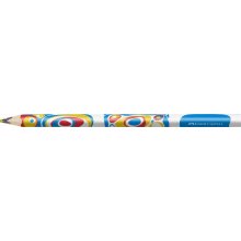 Faber-Castell Fantasia Lapiz Jumbo con Mina Multicolor - Cuerpo Triangular Decorado - Madera de Bosques Sostenibles (12 uds)