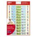 Apli Gomets Tematicos los Numeros - 660 Gomets en 12 Hojas - Ayuda a Identificar y Cuantificar Numeros - Adhesivo Removible - Ideal para Escuelas - Adhesivo Base Agua - Libre de Disolventes - Color Variado (5 uds)