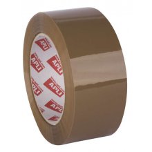 Apli Precinto Basic Pp Acrilico - 48mm x 132m - Resistente al Agua y al Envejecimiento - Facil de Cortar - Marron