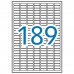 Apli Etiquetas Blancas Opacas 25.4 x 10.0mm 20 Hojas
