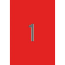 Apli Etiquetas Rojo Fluorescente Permanentes 210.0 x 297.0mm 100 Hojas