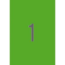 Apli Etiquetas Verde Fluorescente Permanentes 210.0 x 297.0mm 100 Hojas