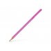 Faber-Castell Sparkle Aurora Lapiz Triangular de Grafito B - Mina Resistente a la Rotura - Con Cabelilla Plateada - Color del Cuerpo Fucsia (12 uds)
