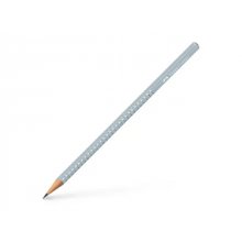 Faber-Castell Sparkle Aurora Lapiz Triangular de Grafito B - Mina Resistente a la Rotura - Con Cabelilla Plateada - Color del Cuerpo Azul Helado (12 uds)