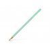 Faber-Castell Sparkle Aurora Lapiz Triangular de Grafito B - Mina Resistente a la Rotura - Con Cabelilla Plateada - Color del Cuerpo Verde Menta (12 uds)