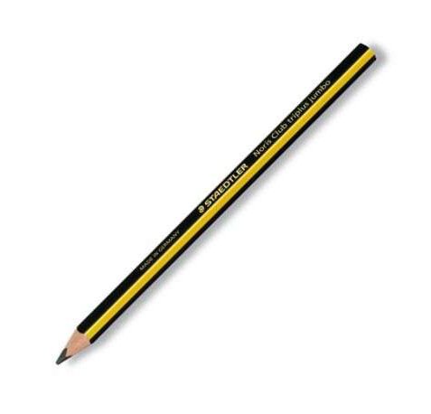 Staedtler Noris 119 Jumbo Lapiz de Grafito Triangular - Mina HB2 Ultrarresistente de 4mm - Madera de Bosques Sostenibles (12 uds)