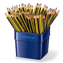Staedtler Noris 119 Jumbo Cubo Expositor con 72 Lapices de Grafito Triangular - Mina HB2 Ultrarresistente de 4mm - Madera de Bosques Sostenibles