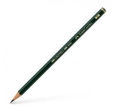 Faber-Castell Castell 9000 Lapiz de Grafito 2B - Mina Resistente a la Rotura - Ecologico (12 uds)