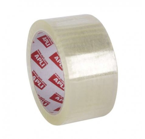Apli Precinto Estandar Acrilico Transparente - PP - Sin Ruido - 48 mm x 66 m 25 ?m (36 uds)