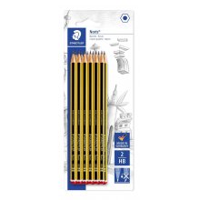 Staedtler Noris 120 Pack de 12 Lapices de Grafito Hexagonales - Mina 2HB - Resistencia a la Rotura - Madera de Bosques Sostenibles