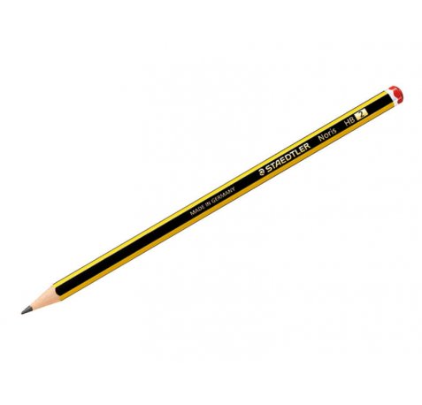 Staedtler Noris 120 Lapiz de Grafito Hexagonal - Mina HB2 Ultrarresistente de 2mm - Madera de Bosques Sostenibles (12 uds)