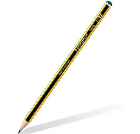 Staedtler Noris 120-4 Lapiz de Grafito Hexagonal - Mina 2H - Resistencia a la Rotura - Madera de Bosques Sostenibles (12 uds)