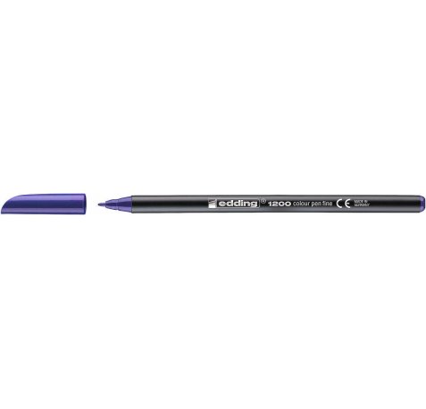Edding 1200 Rotulador Permanente - Punta Redonda - Trazo entre 0.5 y 1 mm. - Tinta con Base de Agua - Color Violeta (10 uds)