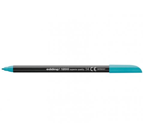 Edding 1200 Rotulador Permanente - Punta Redonda - Trazo entre 0.5 y 1 mm. - Tinta con Base de Agua - Color Azul Turquesa (5 uds)