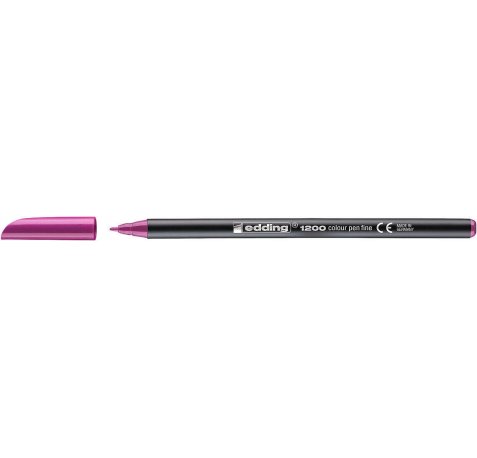 Edding 1200 Rotulador Permanente - Punta Redonda - Trazo entre 0.5 y 1 mm. - Tinta con Base de Agua - Color Magenta (5 uds)