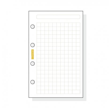 Finocam C140 Recambio para Agendas Classic - Cuadriculado - Formato 601 - 56x89x5mm - Color Blanco
