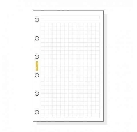 Finocam C240 Recambio para Agendas Classic - Cuadriculado - Formato 602 - 73x114x5mm - Color Blanco