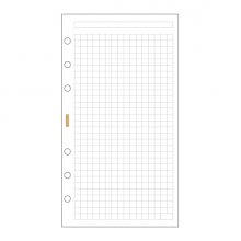 Finocam C940 Recambio para Agendas Classic - Cuadriculado - Formato 609 - 94x171x5mm - Color Blanco