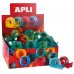 Apli Porta Cinta School con Cinta Adhesiva Transparente - 15mm x 10m - Facil de Usar y Transportar - Ideal para Estudiantes y Oficinas - Transparente