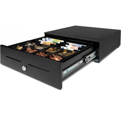 Safescan HD-4142 Cajon Portamonedas uso Intensivo - 8 Compartimentos para Monedas y Billetes - hasta 2 Millones de Aperturas - Micro Switch