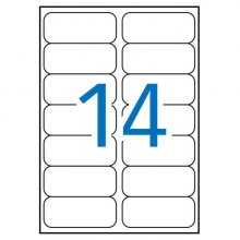 Apli Etiquetas Blancas Resistentes Intemperie 99.1 x 38.1mm 20 Hojas