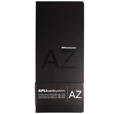 Apli Tarjetero de Polipropileno Negro 160 Tarjetas
