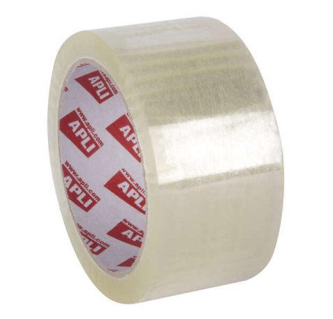 Apli Precinto Premium Pp Solvente Transparente 48mm x 66m - Resistente a la Humedad y al Envejecimiento - Adhesivo de Alta Calidad - Grosor de 28?m Color: Transparente (36 uds)