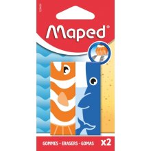 Maped Pack con 2 Gomas de Borrar con 3 Diseños de Animales - Forma Rectangular - Sin Ftalatos - Colores Surtidos Maped Pack con 2 Gomas de Borrar con 3 Diseños de Animales - Forma Rectangular - Sin Ftalatos - Colores Surtidos