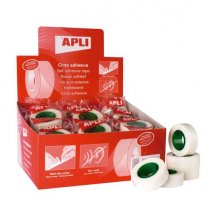 Apli Expositor de 35 Cintas Adhesivas Invisibles 19 mm x 33 m (35 uds) Apli Expositor de 35 Cintas Adhesivas Invisibles 19 mm x 33 m (35 uds)
