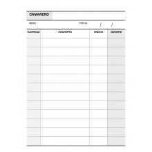 Apli Talonario Camarero 1/8 Triplicado Natural - Formato Compacto - 3 Copias - Numeracion Consecutiva - Resistente al Agua - Marron