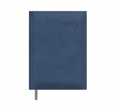 Dohe Lausana Agenda Anual - Dia Pagina - Cubierta en Polipiel - Sabado y Domingo misma Pagina - Tamaño 14x20cm - Color Azul