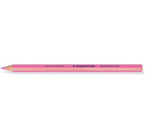 Staedtler Textsurfer Dry 128 64 Lapiz Fluorescente de Color Triangular - Mina de 4mm - Madera de Bosques Sostenibles - Color Rosa Neon (12 uds)