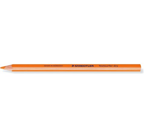 Staedtler Textsurfer Dry 128 64 Lapiz Fluorescente de Color Triangular - Mina de 4mm - Madera de Bosques Sostenibles - Color Naranja Neon (12 uds)