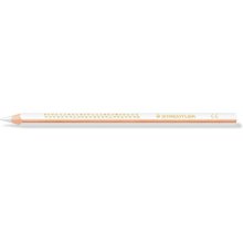 Staedtler Jumbo Noris 128 Lapiz Triangular de Color - Mina de 4mm - Resistencia a la Rotura - Diseño Ergonomico - Color Blanco (12 uds)