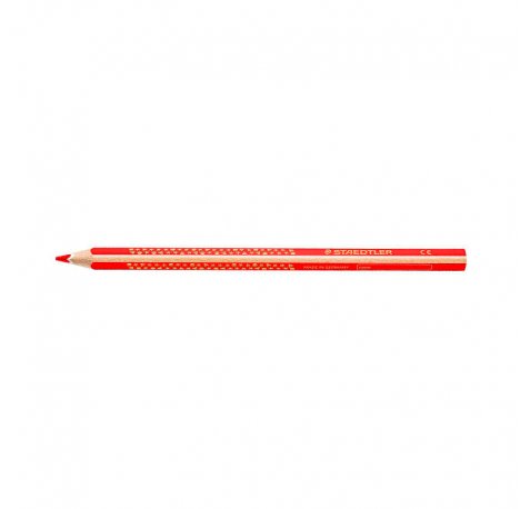 Staedtler Jumbo Noris 128 Lapiz Triangular de Color - Mina de 4mm - Resistencia a la Rotura - Diseño Ergonomico - Color Rojo (12 uds)